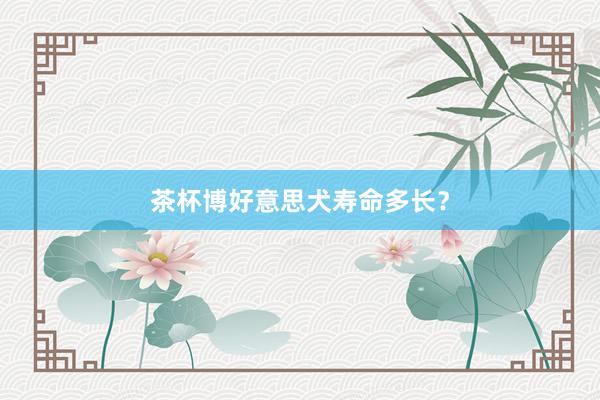 茶杯博好意思犬寿命多长？