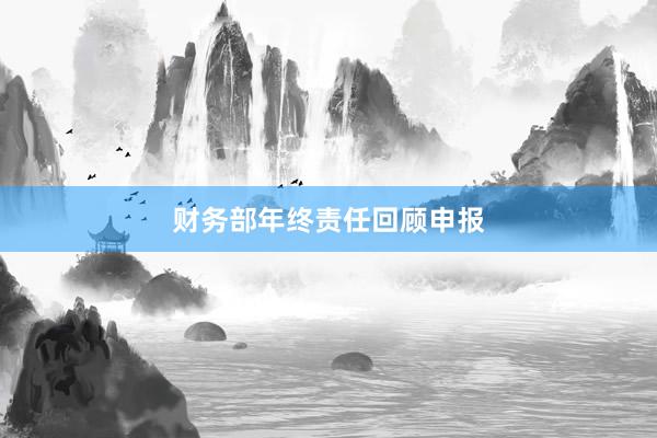 财务部年终责任回顾申报
